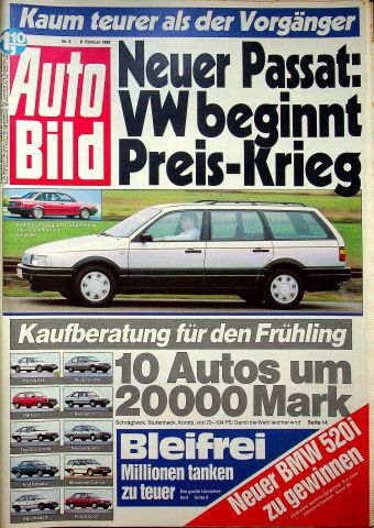 Deckblatt Auto Bild (06/1988)